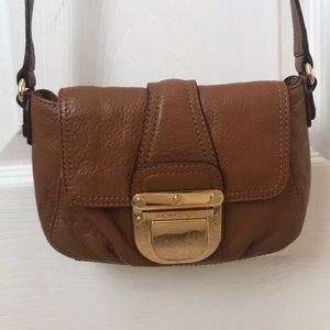 Michael Kors small brown leather crossbody bag
